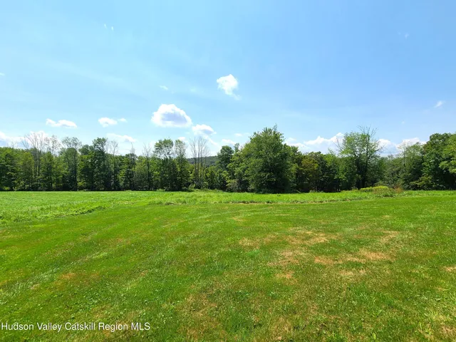 a view of a golf course with a lake