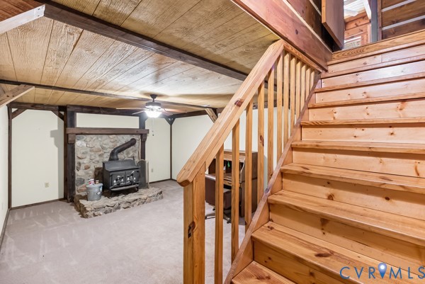 2371 Cedar Bend Road Appomattox, VA 24522 - Photo 35 of 50 a view of staircase with wooden floor and a rug
