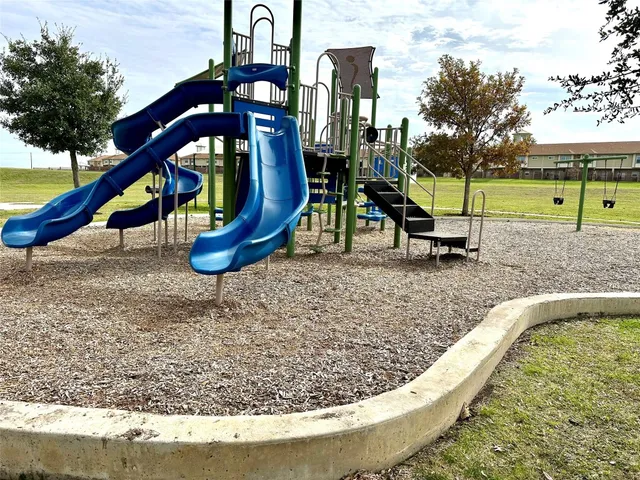 a view of park with slide