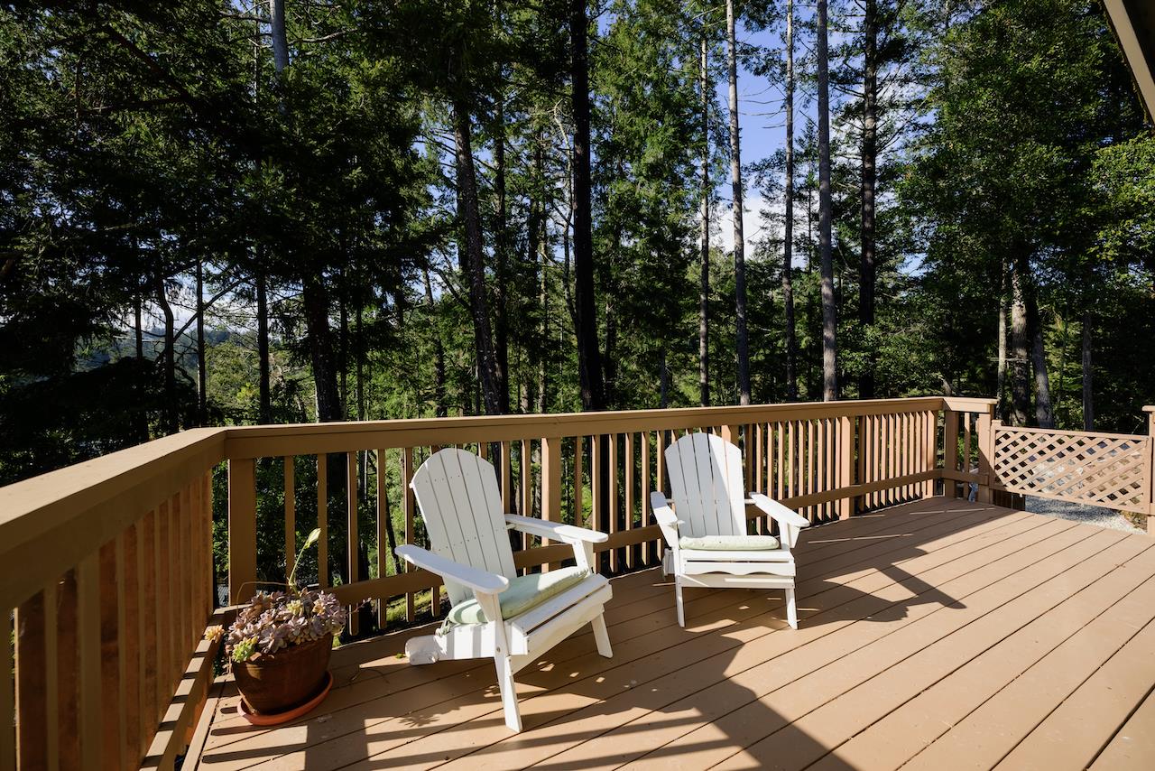 155 Rabbits Run Road Santa Cruz, CA 95060 - Photo 95 of 113 a view of balcony with wooden floor and outdoor seating