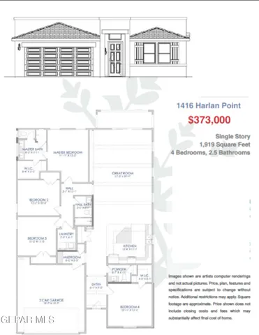 $373,000 | 1416 Harlan Point Place, El Paso, TX 79928
