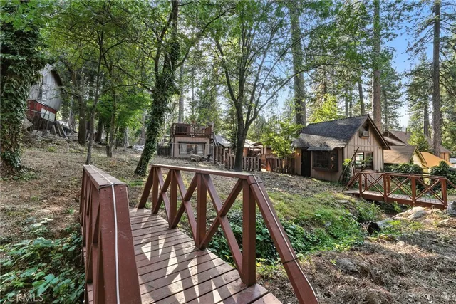 a house with trees in front of it