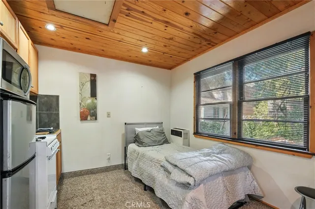 a view of a deck with a trees