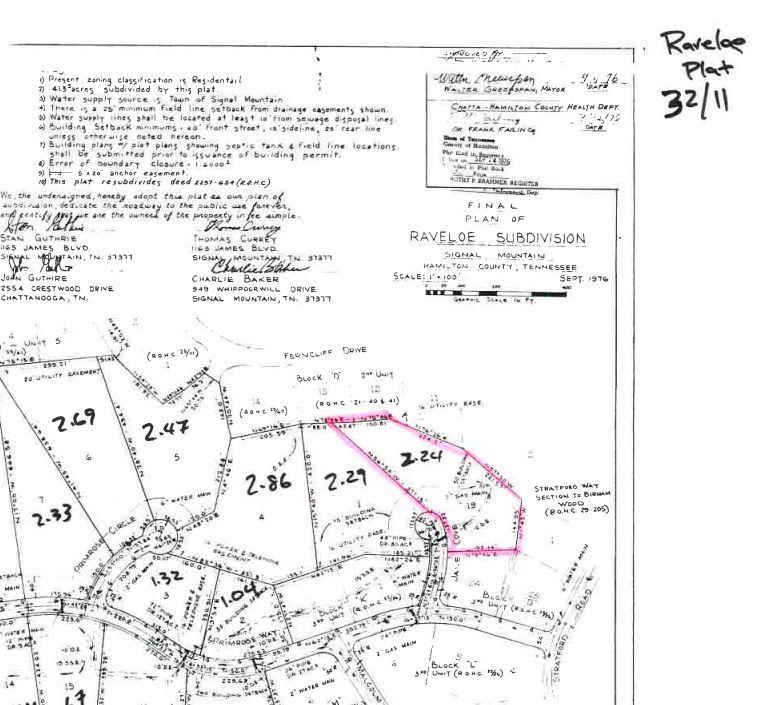 4 Jane Cove Road Signal Mountain, TN 37377 - Photo 62 of 63 Plat - Raveloe Subdivision