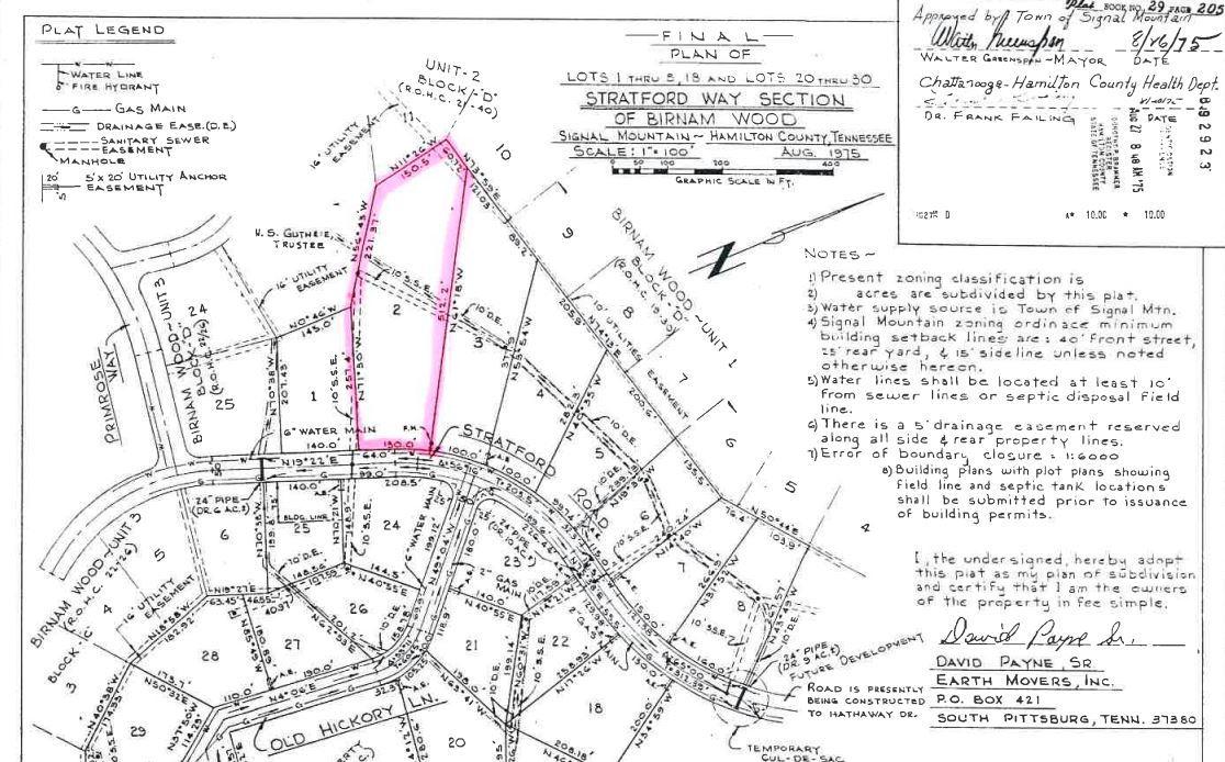 4 Jane Cove Road Signal Mountain, TN 37377 - Photo 63 of 63 Plat - Stratford Way of Birnam Wood
