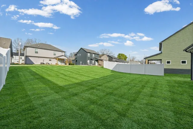 a view of a backyard