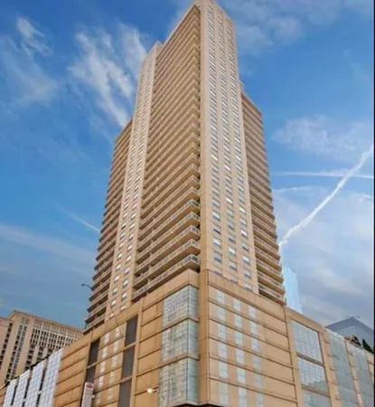 a front view of a building