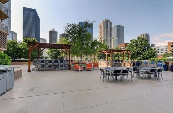 a view of outdoor space with seating area