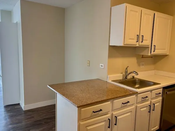 a kitchen with appliances cabinets and a sink
