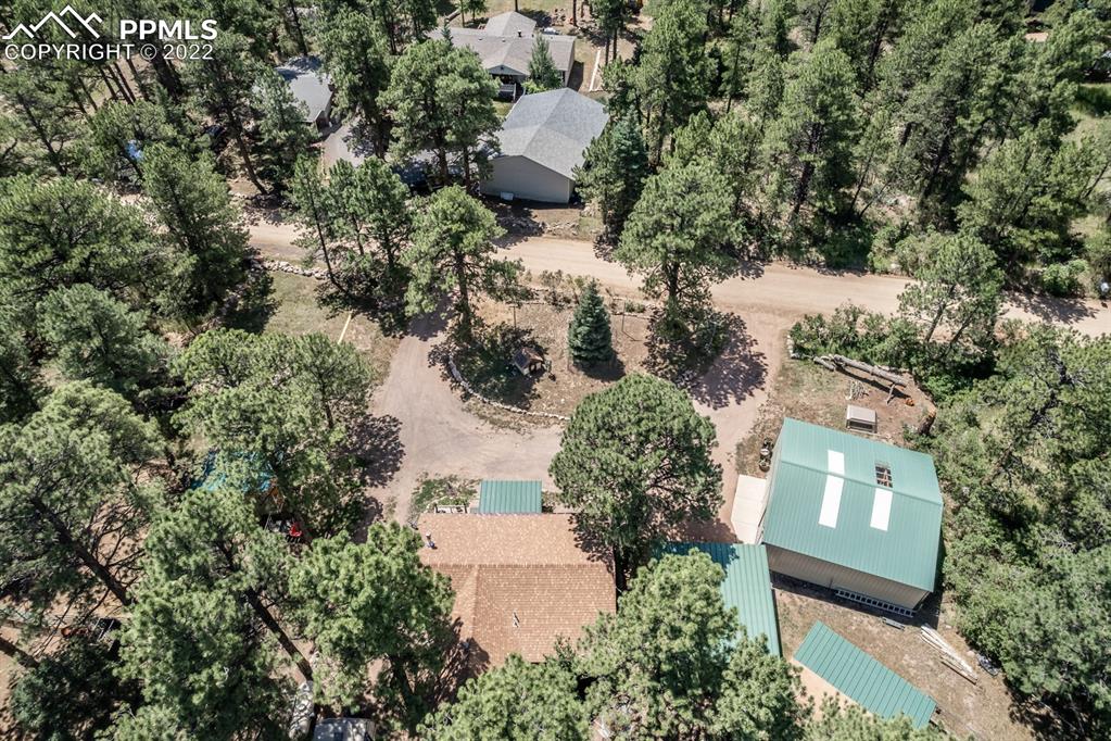 8181 Maple Drive Rye, CO 81069 - Photo 47 of 50 an aerial view of a house with a yard and lake view