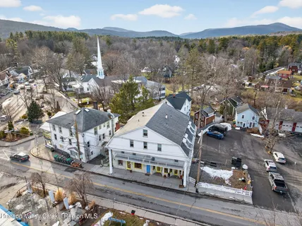 an aerial view of multiple house