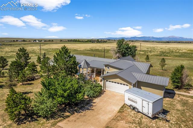 1150 Slocum Road Colorado Springs, CO 80930 - Photo 21 of 30 Bird's eye view with a rural view and a mountain view