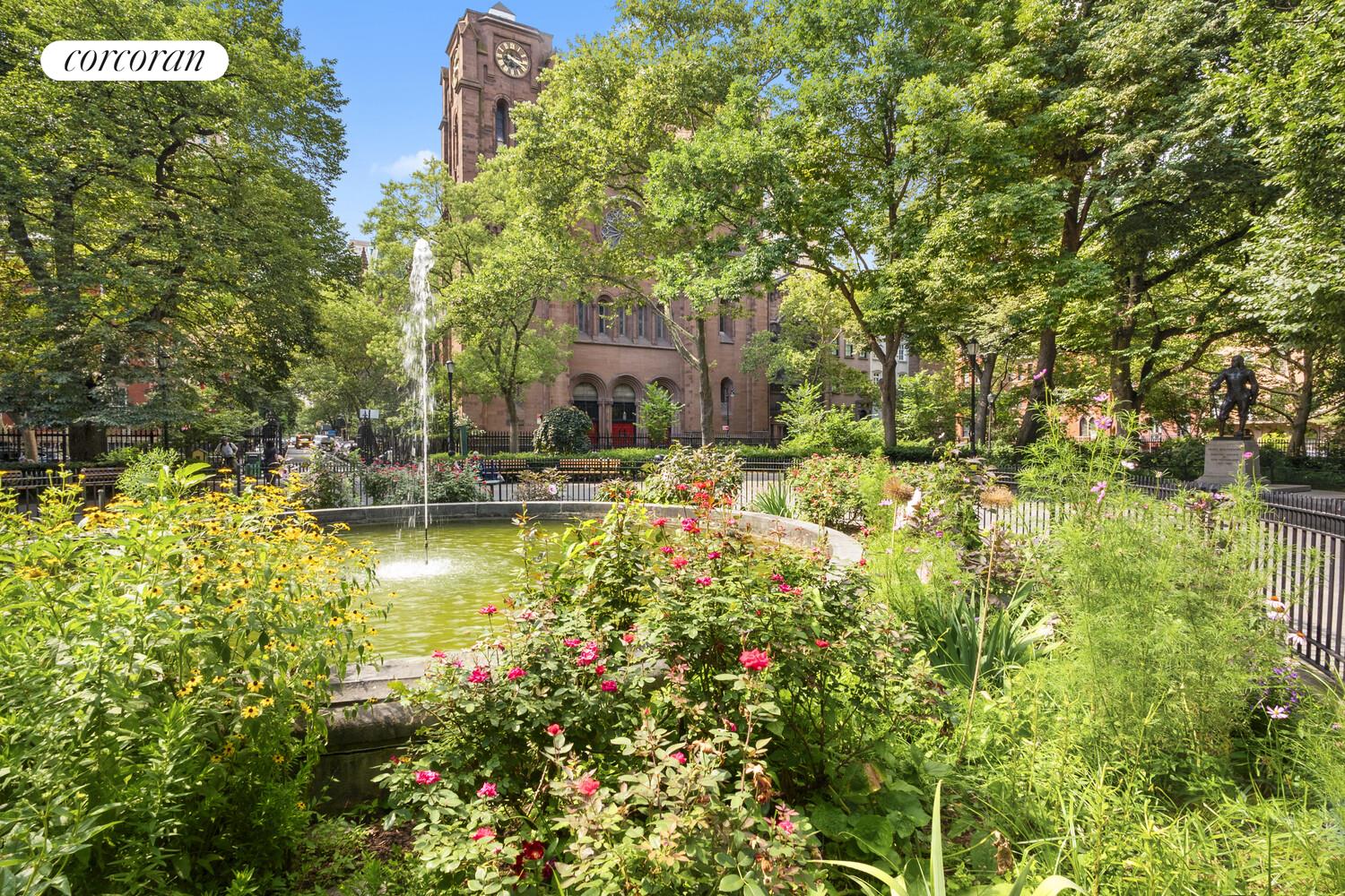215 East 17th Street, Unit 2 Manhattan, NY 10003 - Photo 7 of 9 a view of swimming pool with lawn chairs and plants