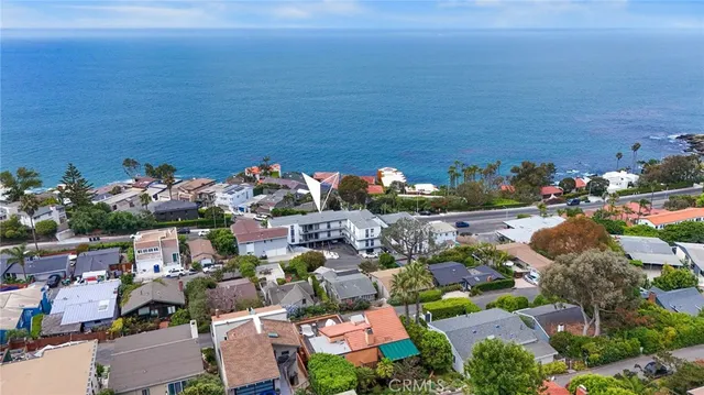 a view of a city and ocean view