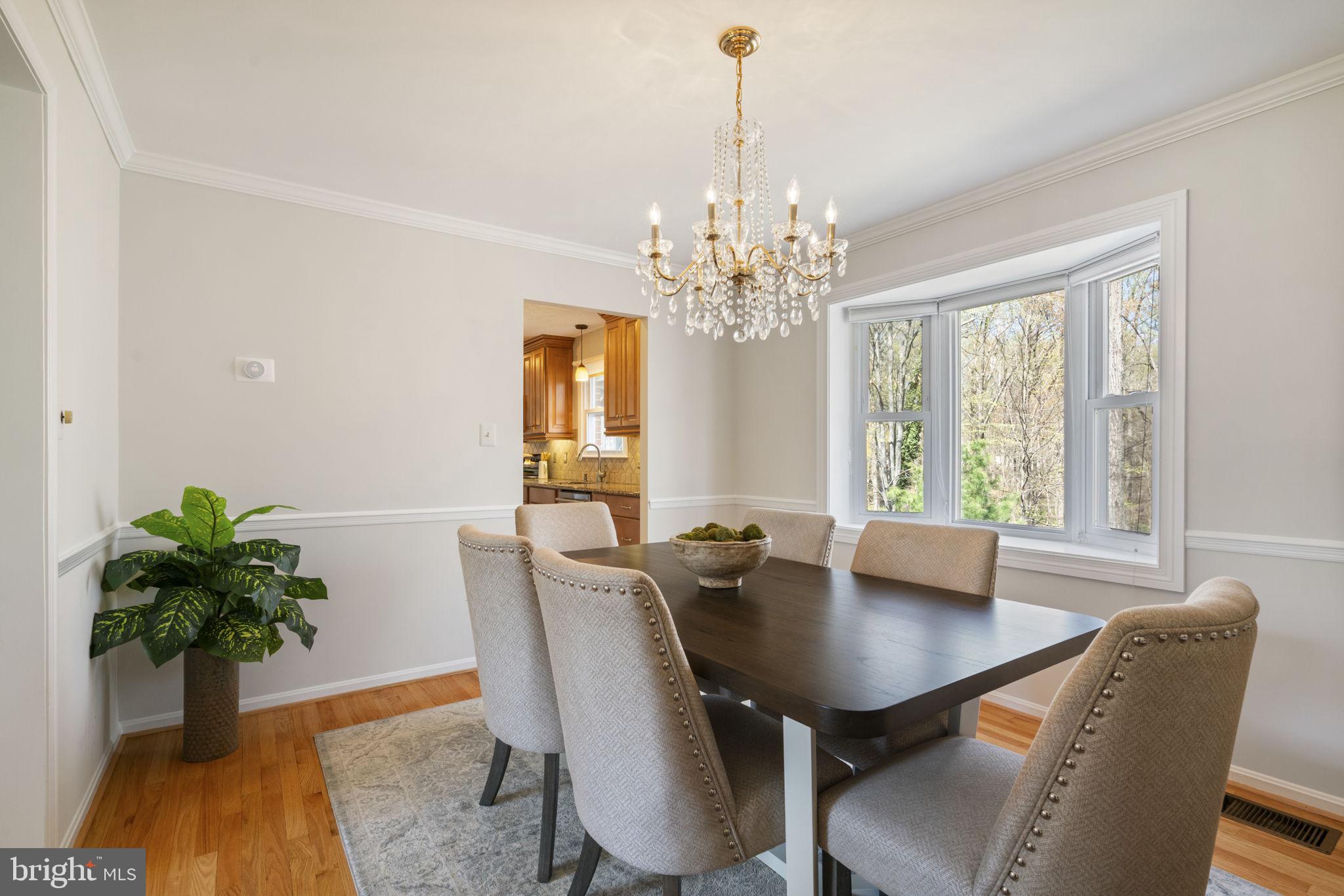 7102 Bear Court Springfield, VA 22153 - Photo 13 of 65 Dining Room Overlooking Park-like Back Yard