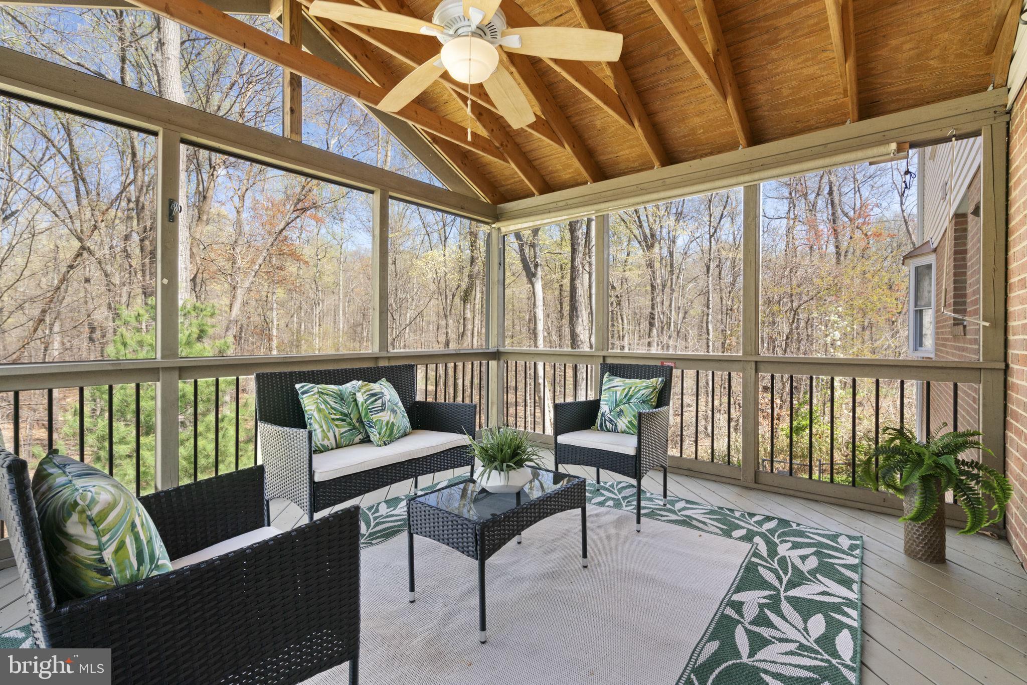 7102 Bear Court Springfield, VA 22153 - Photo 48 of 65 Screened in Porch Overlooking Nature