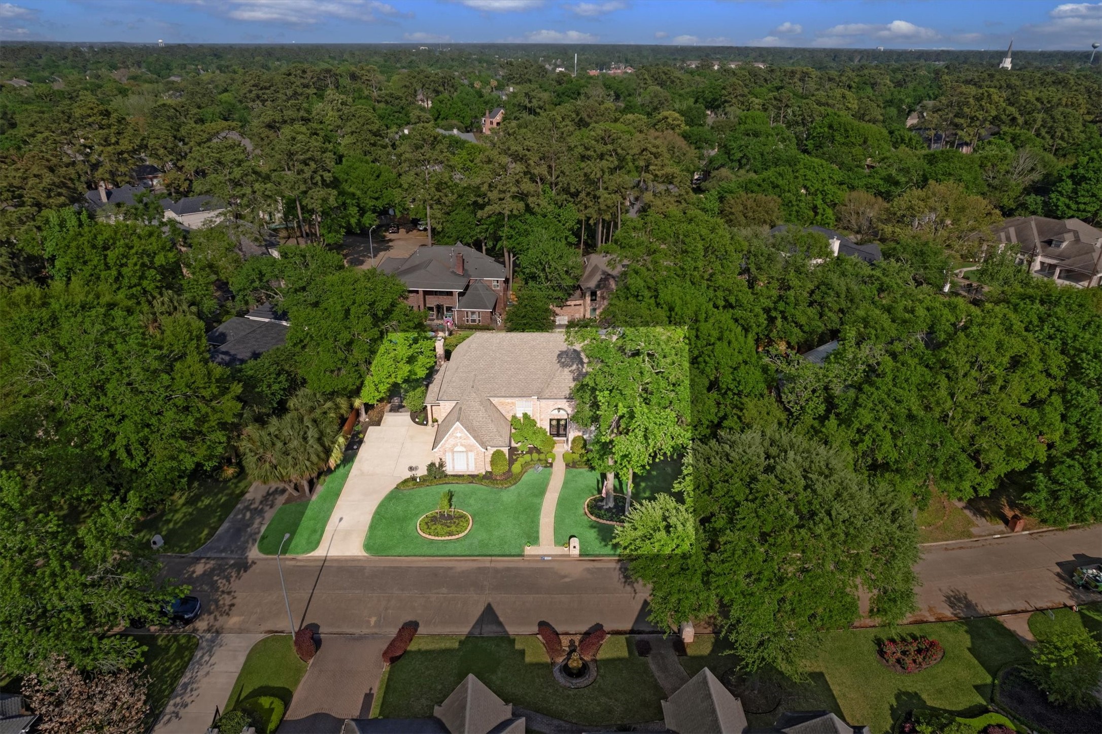 16022 Stewarts Grove Drive Spring, TX 77379 - Photo 43 of 45 an aerial view of a house with a yard