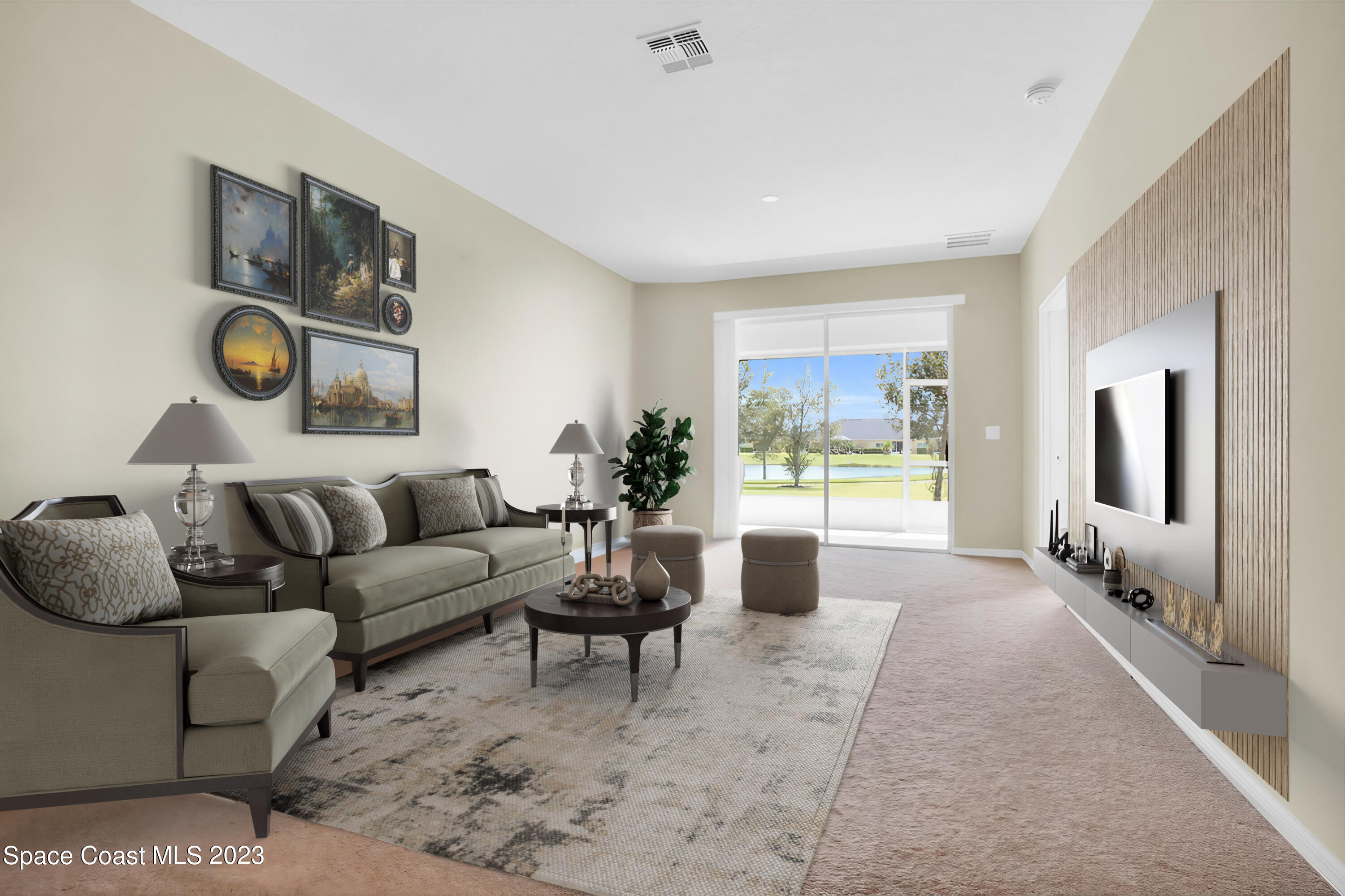 5928 Van Ness Drive Melbourne, FL 32940 - Photo 10 of 35 a living room with furniture and a large window