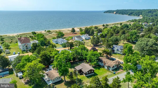 an aerial view of multiple house