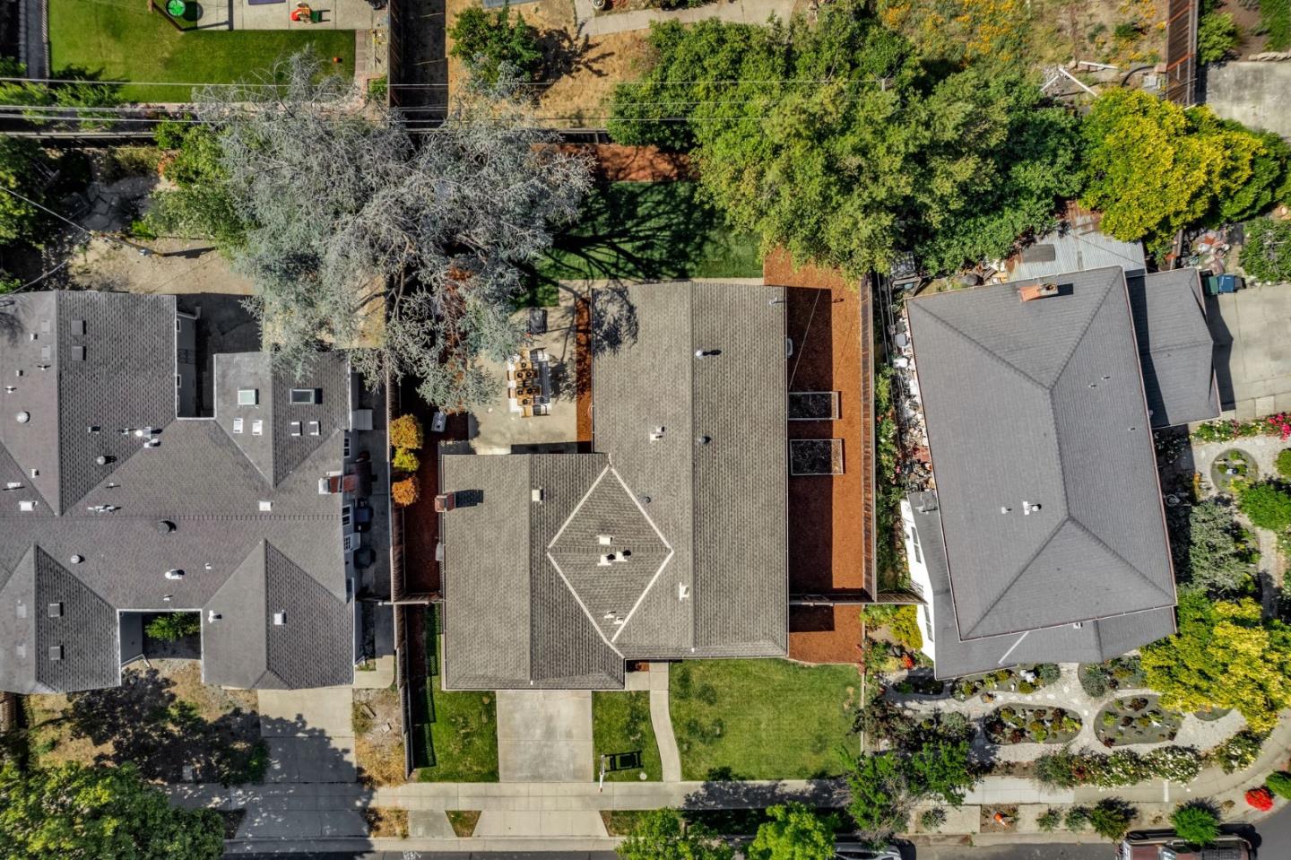 1165 Nadine Drive Campbell, CA 95008 - Photo 57 of 66 an aerial view of a house with large trees and plants