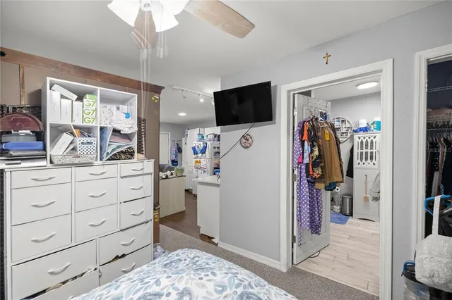 a yellow house with a outdoor space