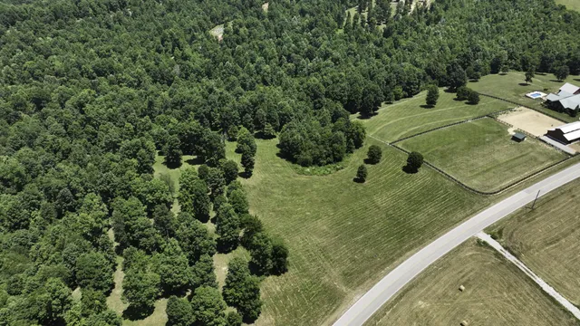 an aerial view of a residential houses