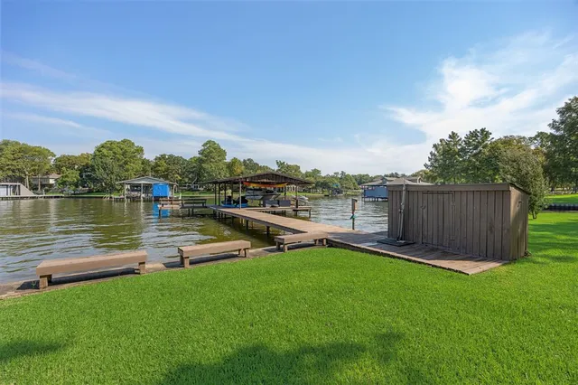 a view of a chairs in a park