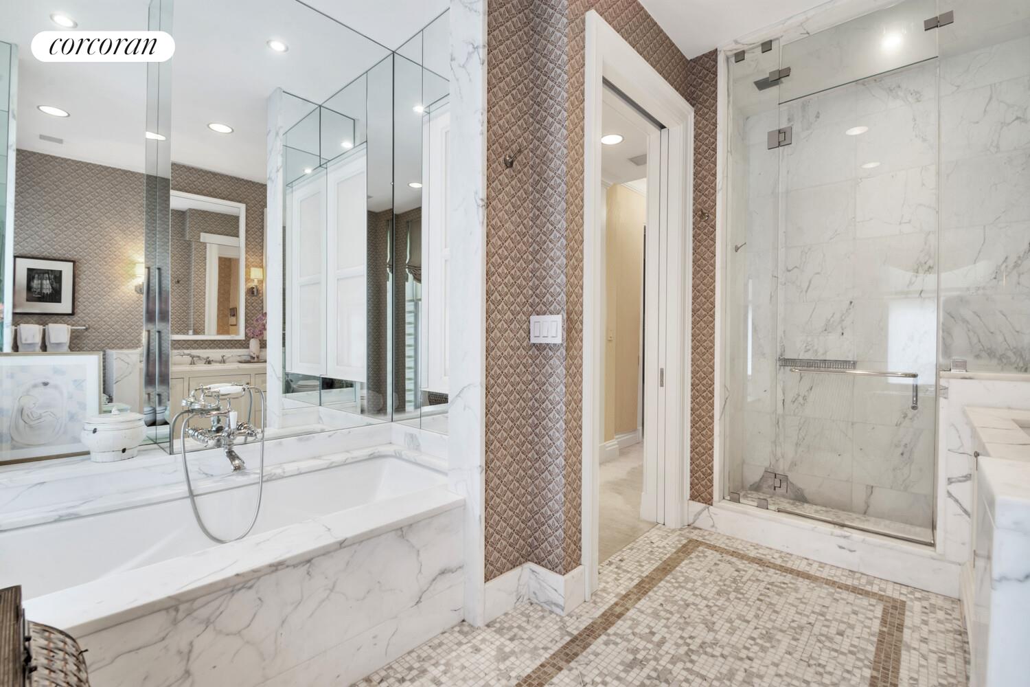 7 Beekman Place, Unit 14 Manhattan, NY 10022 - Photo 10 of 21 a bathroom with a tub shower and sink