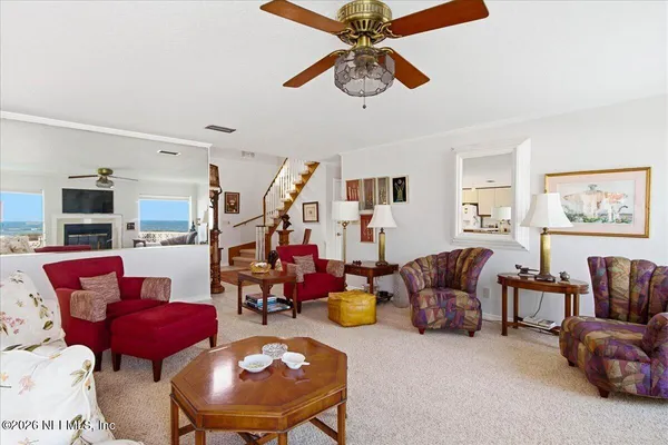 a view of a dining room and livingroom