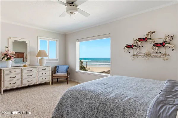 a view of an ocean from a balcony