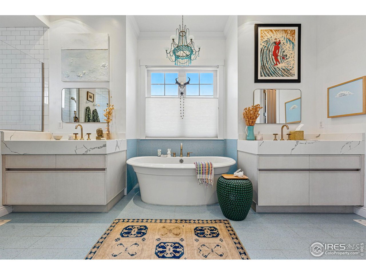 7531 Spring Drive Boulder, CO 80303 - Photo 17 of 35 a bathroom with a sink a bathtub and a window
