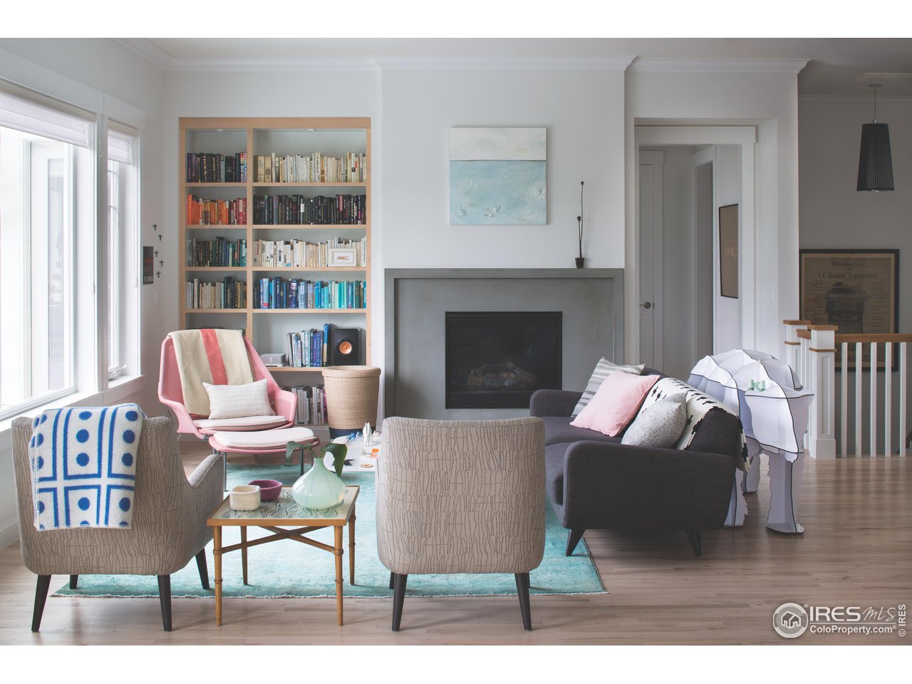 7531 Spring Drive Boulder, CO 80303 - Photo 5 of 35 a living room with furniture and a fireplace