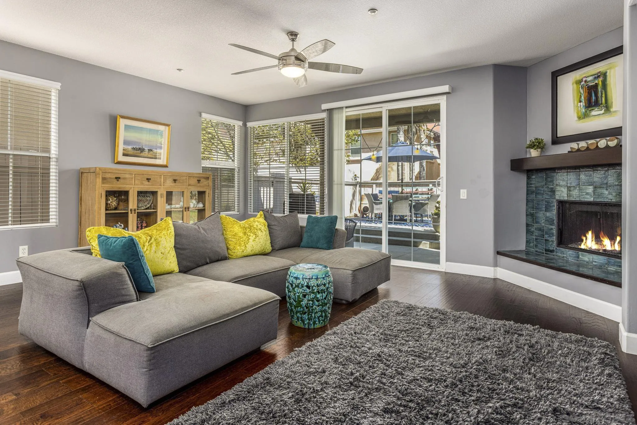 16778 Deer Ridge Road San Diego, CA 92127 - Photo 12 of 54 a living room with furniture and a fireplace