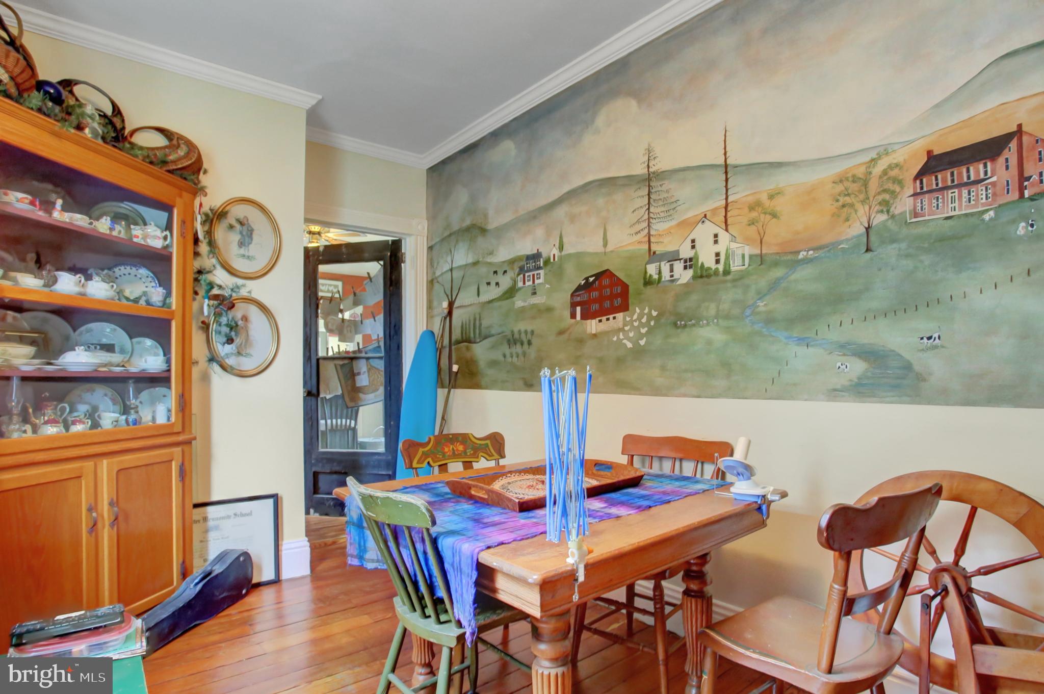 241 Front Street Lititz, PA 17543 - Photo 14 of 37 Dining Room with Painted Wall Mural