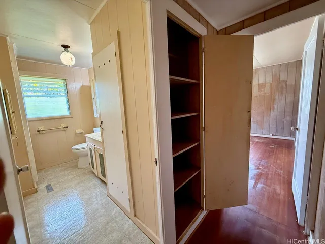 a view of closet area