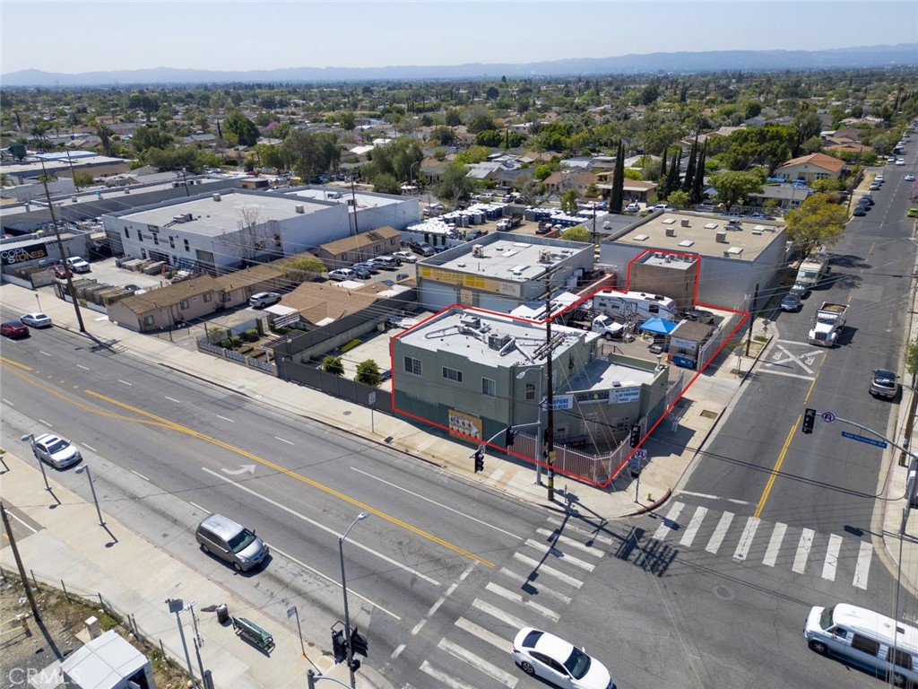 an aerial view of a city