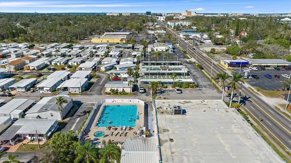 an aerial view of multiple house