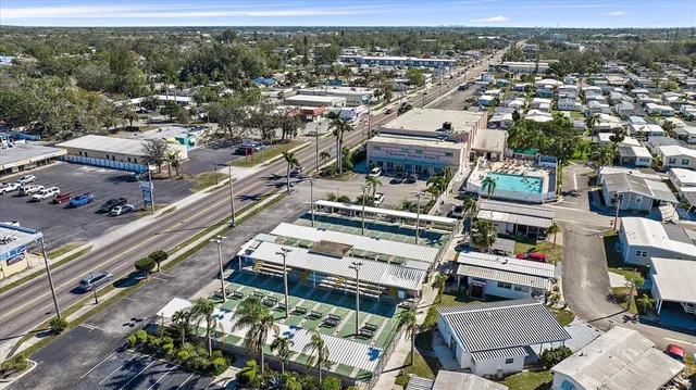 an aerial view of a city