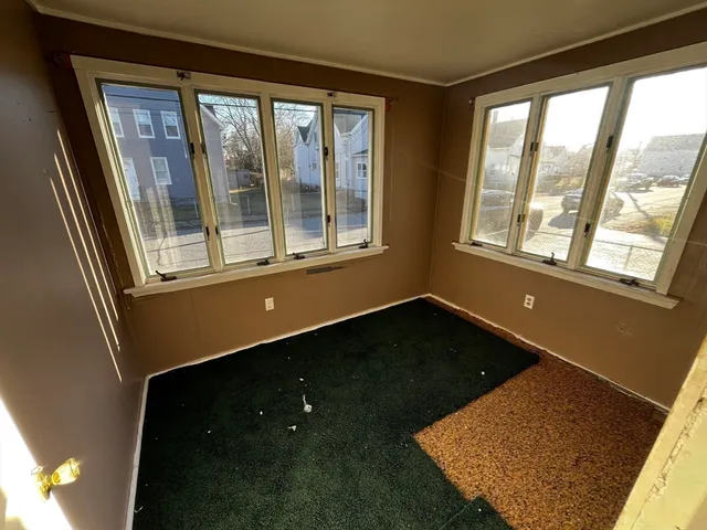 an empty room with a window