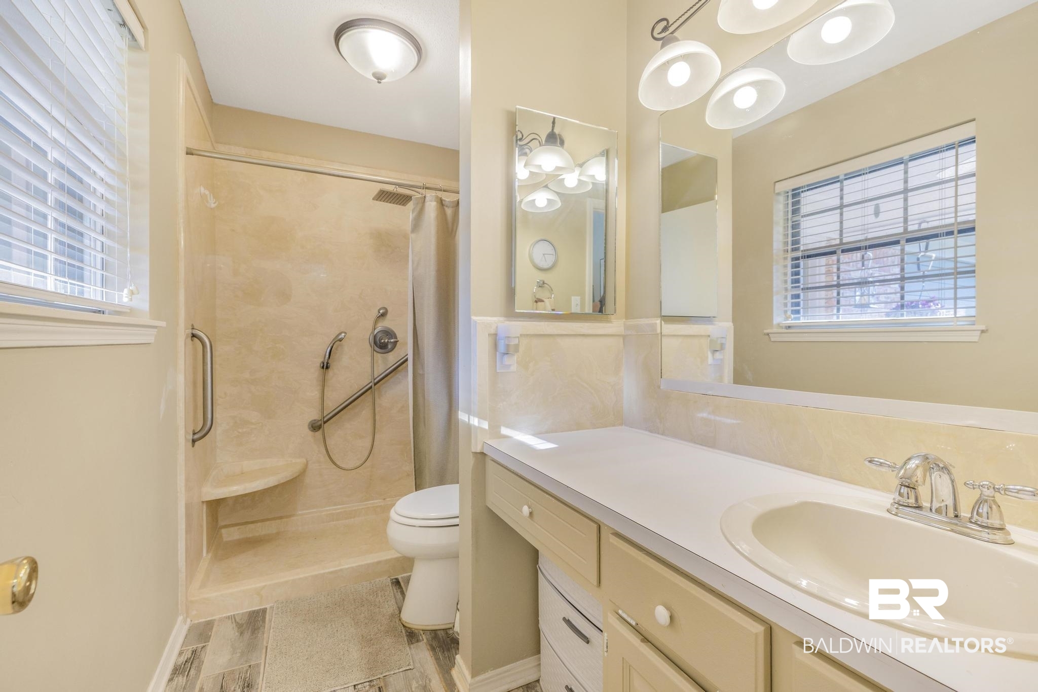 2573 E Road Mobile, AL 36693 - Photo 16 of 45 Bathroom with vanity and a shower stall