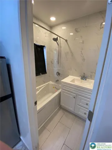 a bathroom with a sink