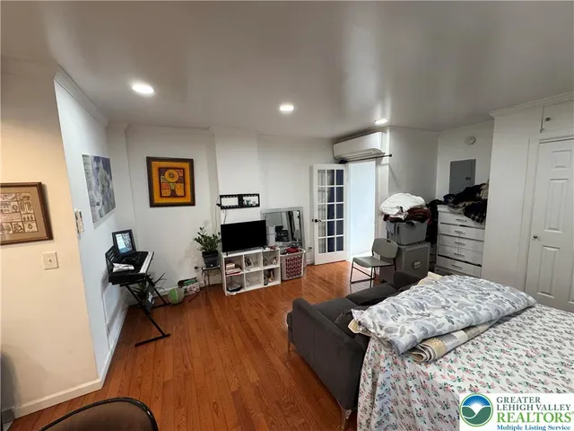 a bathroom with a sink and mirror