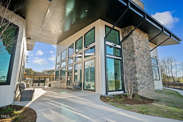 a view of a building with a porch