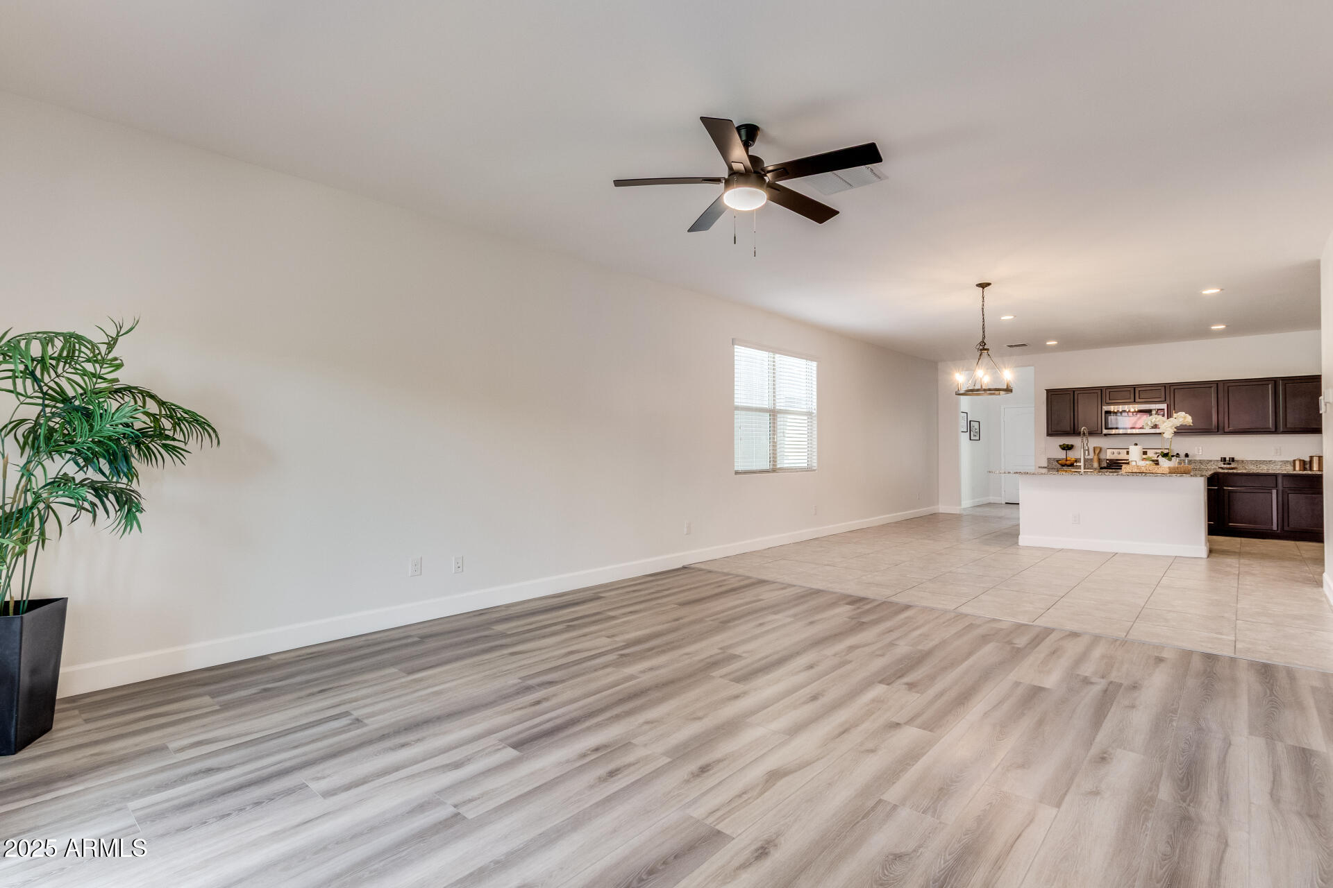 4750 East Chromium Road San Tan Valley, AZ 85143 - Photo 48 of 74 a view of a kitchen with a sink a potted plant and wooden floor