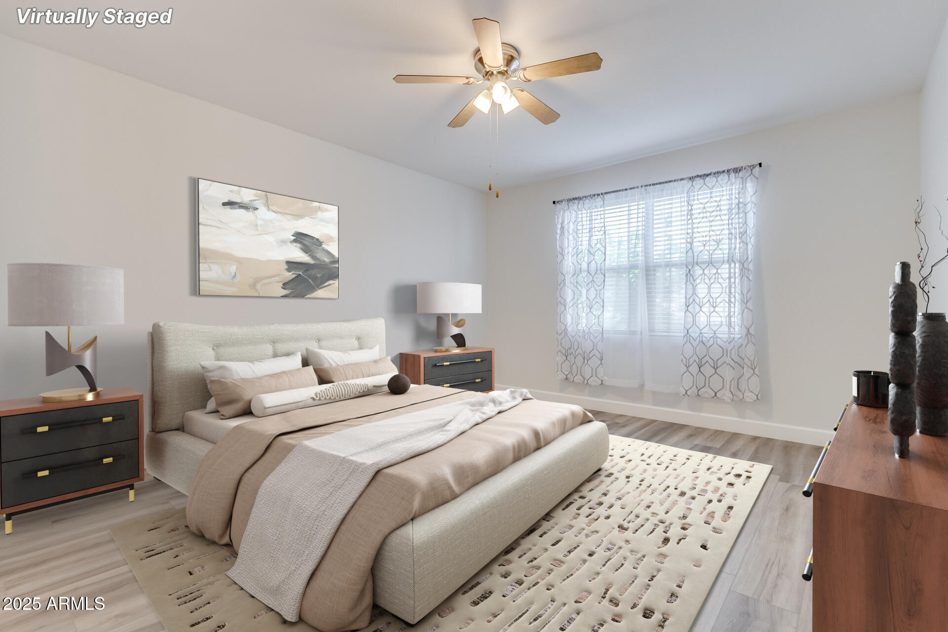 4750 East Chromium Road San Tan Valley, AZ 85143 - Photo 8 of 74 a bedroom with a large bed and a flat screen tv