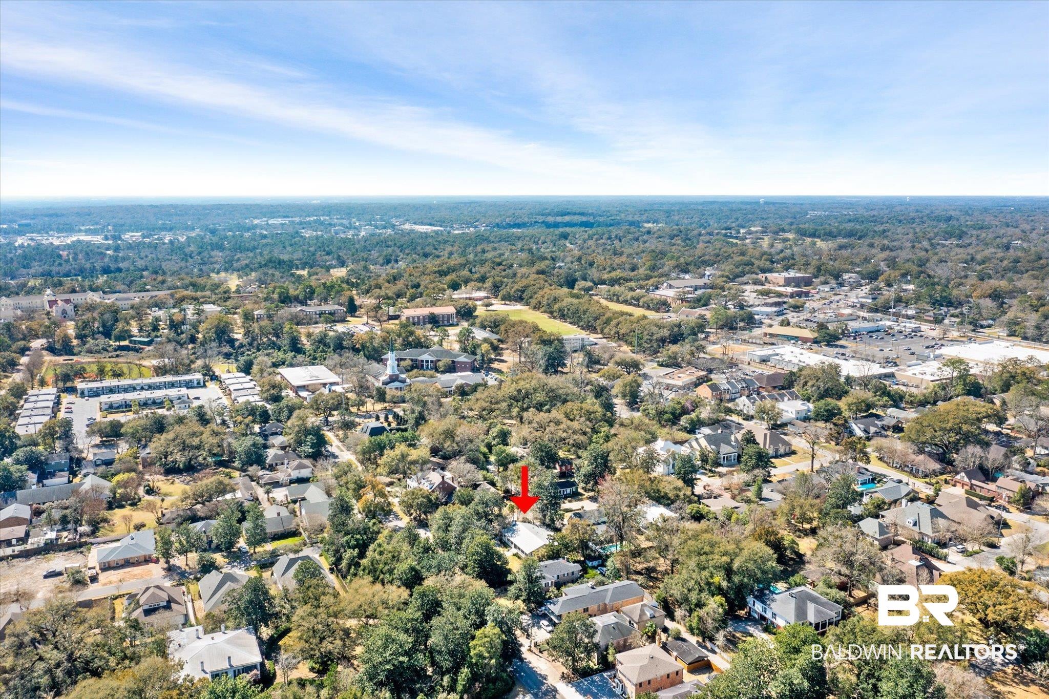 151 Tuthill Lane Mobile, AL 36608 - Photo 34 of 41 Aerial view of property and surrounding area with nearby suburban area