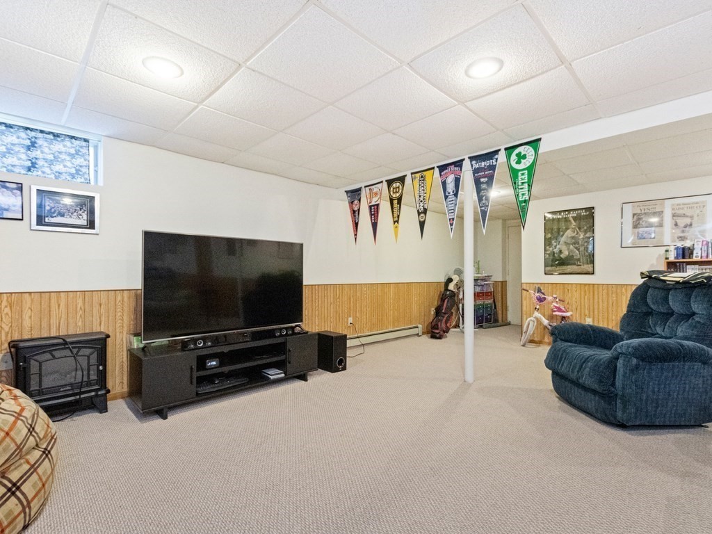 17 Central Street, Unit 2 Waltham, MA 02453 - Photo 31 of 39 a living room with furniture and a flat screen tv