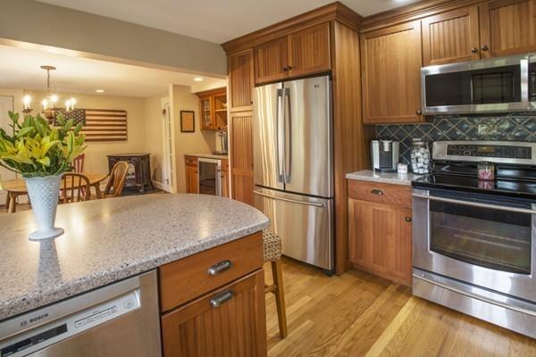 52 Amherst Road Pelham, MA 01002 - Photo 8 of 42 a kitchen with kitchen island a sink appliances and cabinets