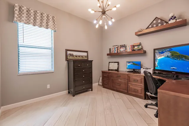 a room with furniture and a window