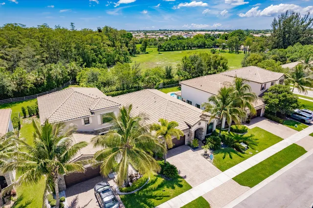a view of a garden with an ocean